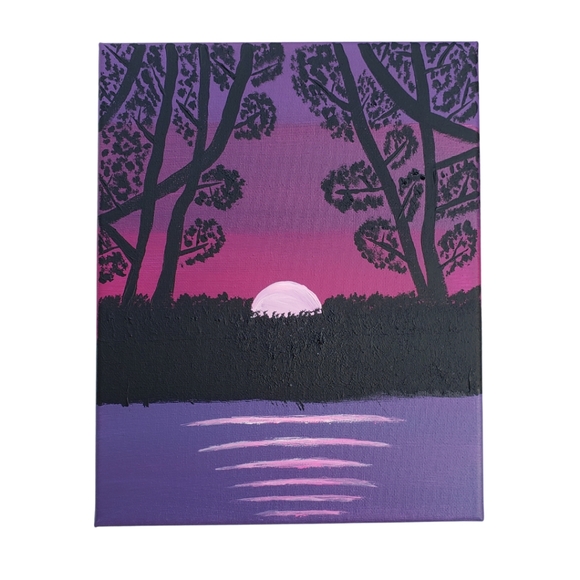 3 Original Acrylic Canvas Paintings Home Decor NEW - Picture 2 of 5